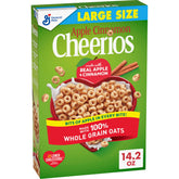Cheerios Apple Cinnamon bowl ready for breakfast, featuring gluten-free whole grains.