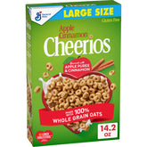 Cheerios Apple Cinnamon bowl ready for breakfast, featuring gluten-free whole grains.