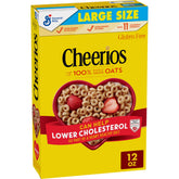 Cheerios Heart Shapes cereal box with affirmations to brighten mornings