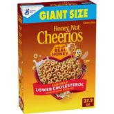 Cheerios Honey Nut Heart Shapes box showing heart shapes and uplifting affirmations for family mornings.