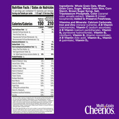 Cheerios Multi Grain cereal with milk in a bowl.