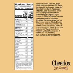 Close-up of Cheerios Oat Crunch flakes showing textured multigrain goodness
