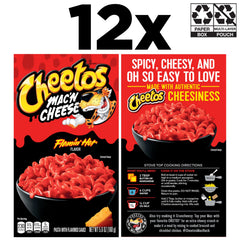 Cheetos Mac n Cheese Flamin' Hot ready in seven minutes.