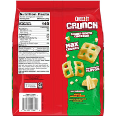 Cheez-It Crunch Sharp White Cheddar square shapes showcasing bite-size form