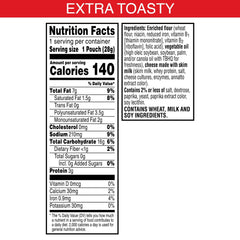 Cheez-It Extra Toasty crackers close-up highlighting crisp cheese flavor