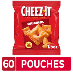 Cheez-It Original crackers close-up texture showcases light, crispy bite.