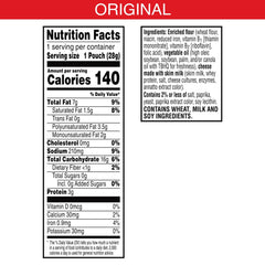 Close-up of Cheez-It Original crackers highlighting crispy texture and real cheese.