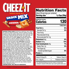 Cheez-It Snack Mix cracker close-up showcasing baked cheese