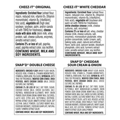 Cheez-It Snap'd Double Cheese crackers pack, extra crunch for busy days.