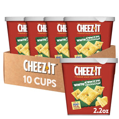 Cheez-It White Cheddar cup-pack 10 for on-the-go snacking and freshness.