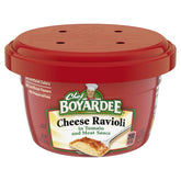 Chef Boyardee Cheese Ravioli bowl front view, a quick family-friendly meal.