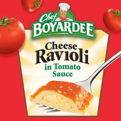Chef Boyardee cheese ravioli served in a bowl, family-friendly meal ready fast