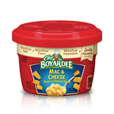 Chef Boyardee Mac & Cheese bowl front with creamy pasta for quick meals.