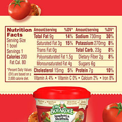 Chef Boyardee spaghetti and meatballs bowl microwave setup for fast weekday lunch.