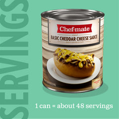 Chef-mate Basic Cheddar Cheese Sauce pour over roast beef sandwiches