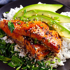 Three 7 oz bottles of Salmon Magic Seasoning in a pack for easy storage.
