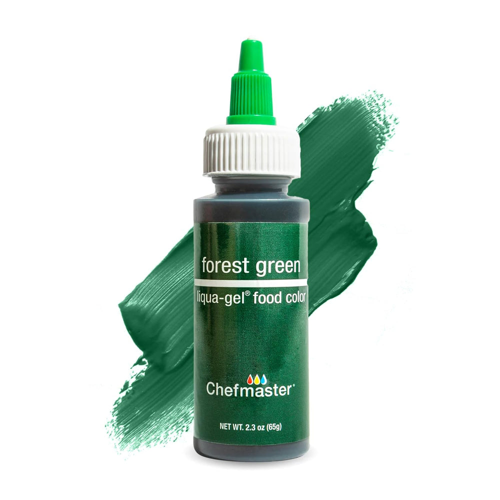 Chefmaster Forest Green Liqua-Gel bottle for vibrant icing color