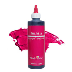 Chefmaster Fuschsia Liqua-Gel bottle pour enables precise icing drops