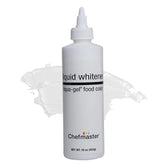 Chefmaster Liquid Whitener Liqua-Gel bottle with pour top for pristine white icing.