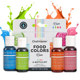Chefmaster Neon Liqua-Gel pink bottle pour for vibrant Easter egg icing.