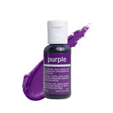 Chefmaster Purple Liqua-Gel bottle cap close for precise icing color.