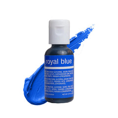 Chefmaster Royal Blue Liqua-Gel bottle for vibrant icing color.