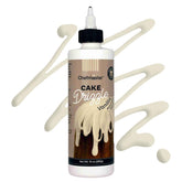 Chefmaster Vanilla Cake Drizzle bottle ready to glaze a cake surface