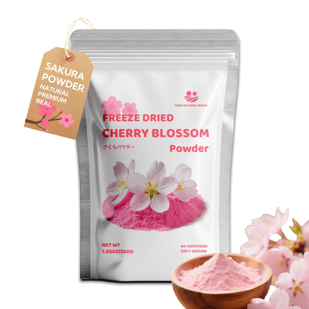 Cherry Blossom Powder packaging closeup showing additive-free quality.