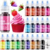 Cherrysea 21-color edible dye bottles for precise color drops on fondant