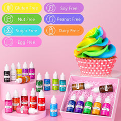 Cherrysea edible food dye set is vegetarian-safe and flavorless