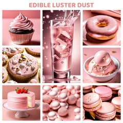 Cherrysea Luster Dust Rose Gold cake decor enhances fondant details