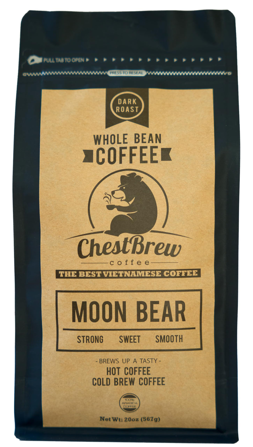 ChestBrew Moon Bear packaging seals in aroma for lasting freshness.