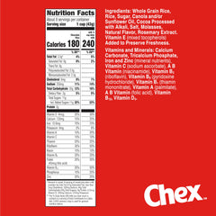 Chex Chocolate Cereal being poured into a bowl for a quick gluten-free morning