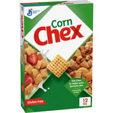 Chex Corn Cereal in a milk bowl for quick gluten-free breakfast.