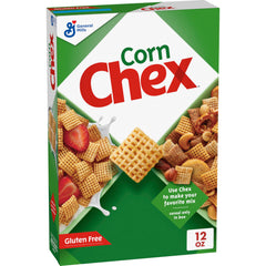 Chex Corn Cereal in a milk bowl for quick gluten-free breakfast.