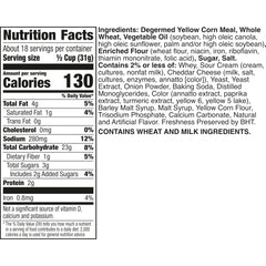 Chex Mix Cheddar tub close-up crunch highlights cheesy, crispy textures.