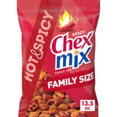 Chex Mix Hot and Spicy bag—family size for movie night sharing