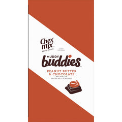 Chex Mix Muddy Buddies peanut butter chocolate pieces, crispy chex with a chocolatey coating.