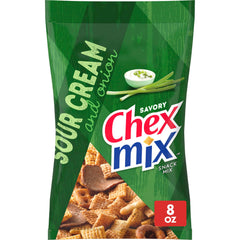 Chex Mix Sour Cream and Onion bag and bowl ready for sharing at gatherings