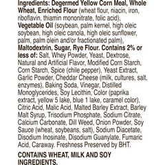 Chex Mix Spicy Dill rye chips close-up emphasizes crunch and tang.