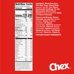 Chex Peanut Butter Cereal bowl with milk for a quick breakfast treat.