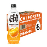 CHI FOREST Orange Sparkling Water bottle shows refreshing citrus flavor while on the go
