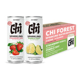 CHI FOREST Pomelo & Strawberry sparkling water can, zero sugar and refreshing anytime.