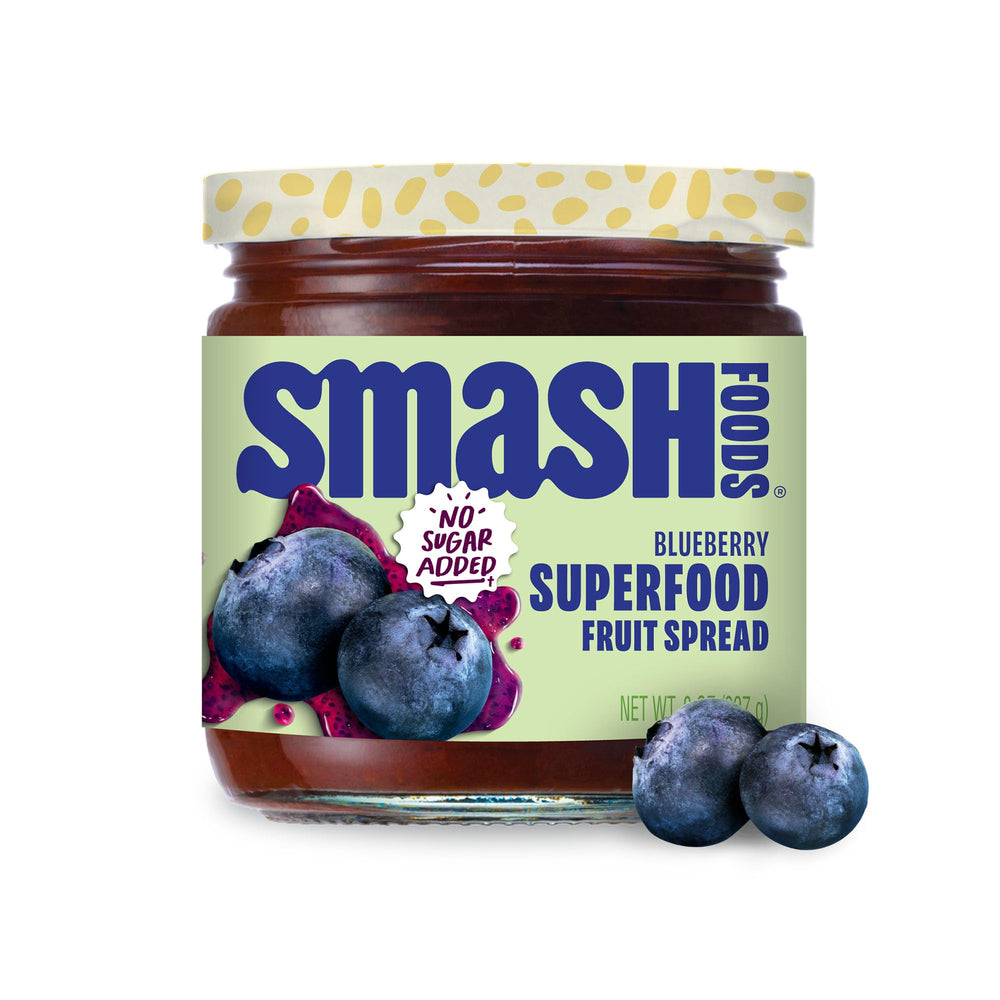Chia Smash Blueberry Jam jar on toast, a keto-friendly breakfast option.