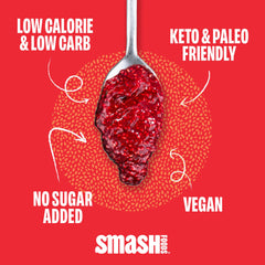 Chia Smash Variety Adventure 3-Pack jar close-up showcases vibrant colors and texture.