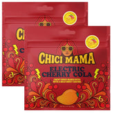 Chici Mama Electric Cherry Cola Mango Bites pack shot highlighting real fruit and bold flavors.