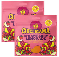 Chici Mama Strawberry Lemonade Mango Bites pack highlights fruity flavor and convenient two-pack.