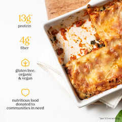 Chickapea oven-ready lasagna sheets speed up family dinners.