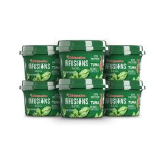 Chicken of the Sea Infusions Tuna Basil Cups front view, convenient ready-to-eat meal option