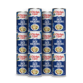 Chicken of the Sea Jack Mackerel in Brine can, protein-rich and ready for meals.